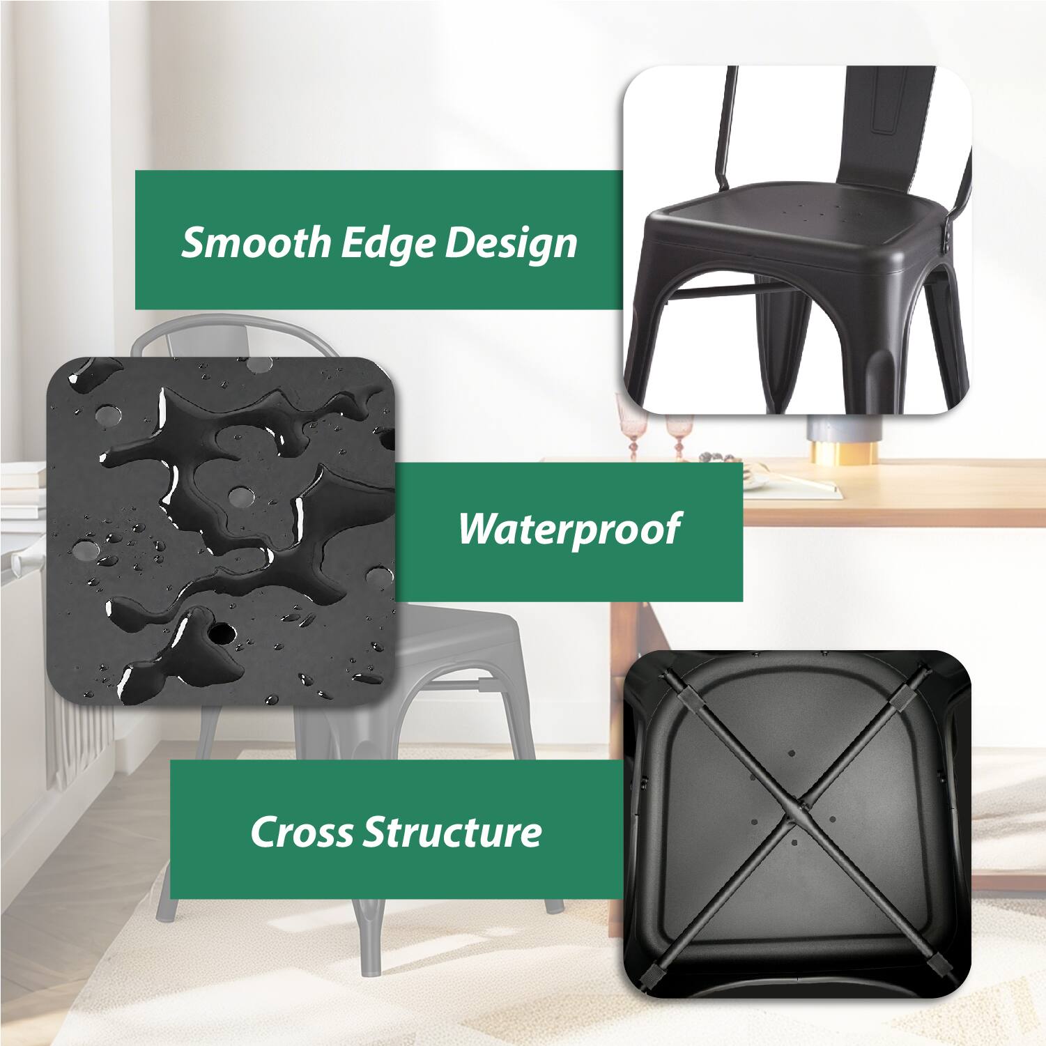 Smooth Edge Design  
Waterproof  
Cross Structure