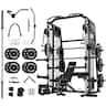 Mikolo - Smith Machine with Aluminum Pulley, 2200 lbs Power Rack Cage with Cable Crossover, Total Body Strength Training Cage - Black