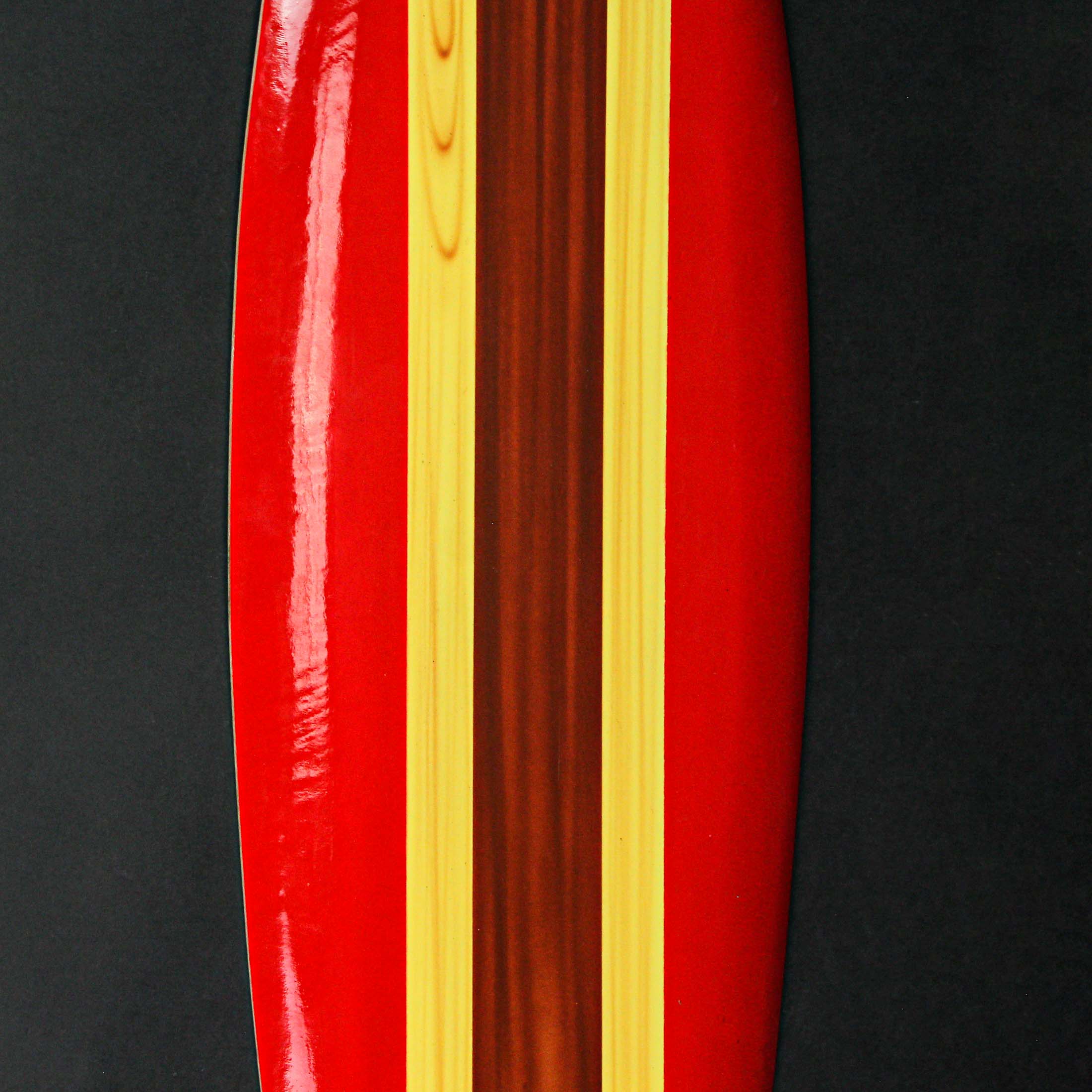 Alt View 4. Zeckos - 32 Inch Wooden Surfboard Decorative Wall Hanging Beach Decor - Red - Red.