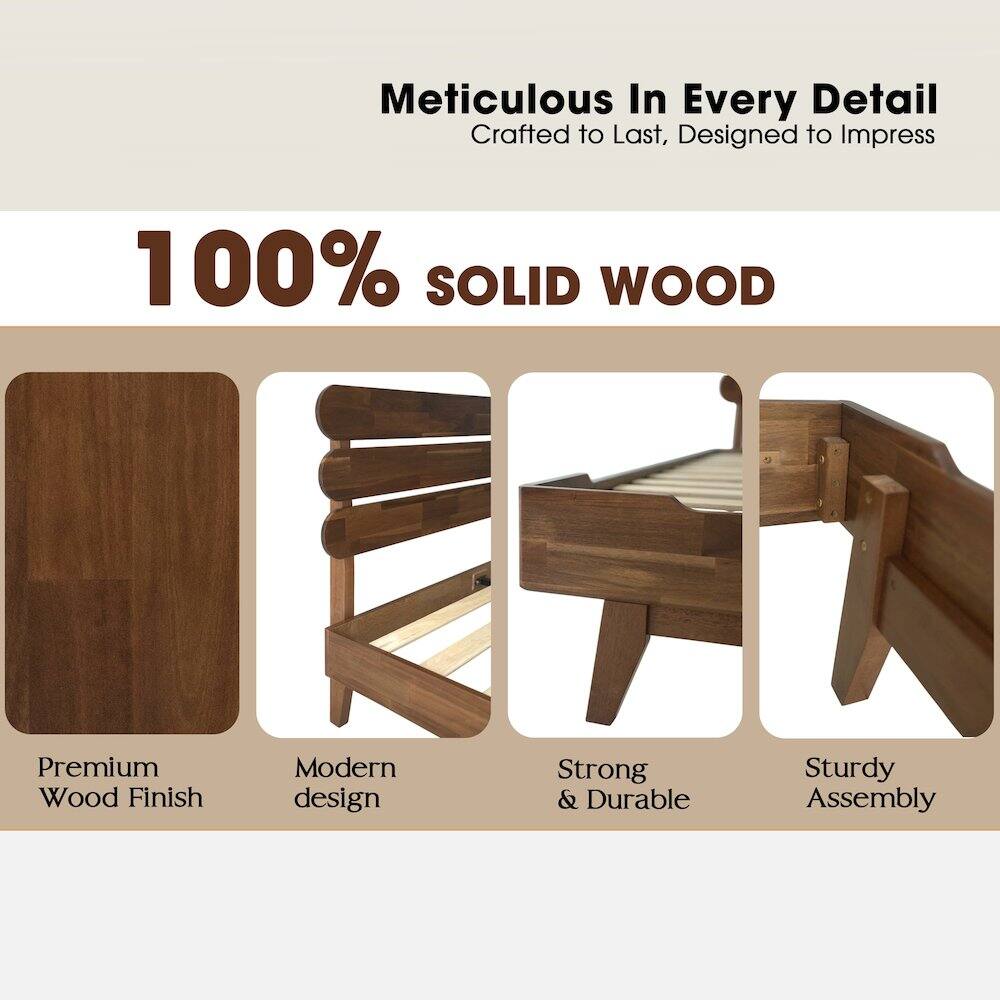 Meticulous In Every Detail  
Crafted to Last, Designed to Impress  

100% SOLID WOOD  

Premium Wood Finish  
Modern design  
Strong & Durable  
Sturdy Assembly