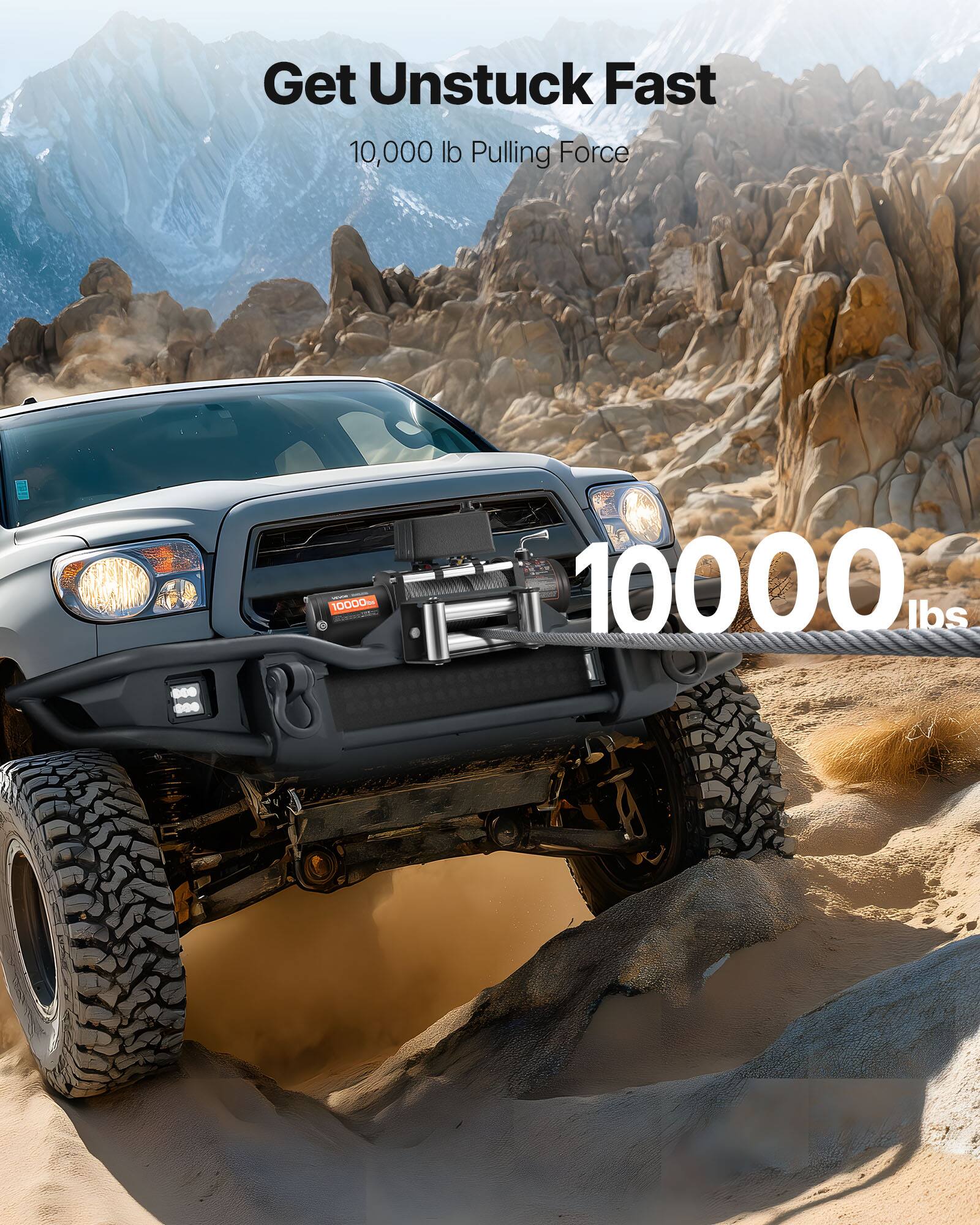 Get Unstuck Fast  
10,000 lb Pulling Force  
10,000 lbs