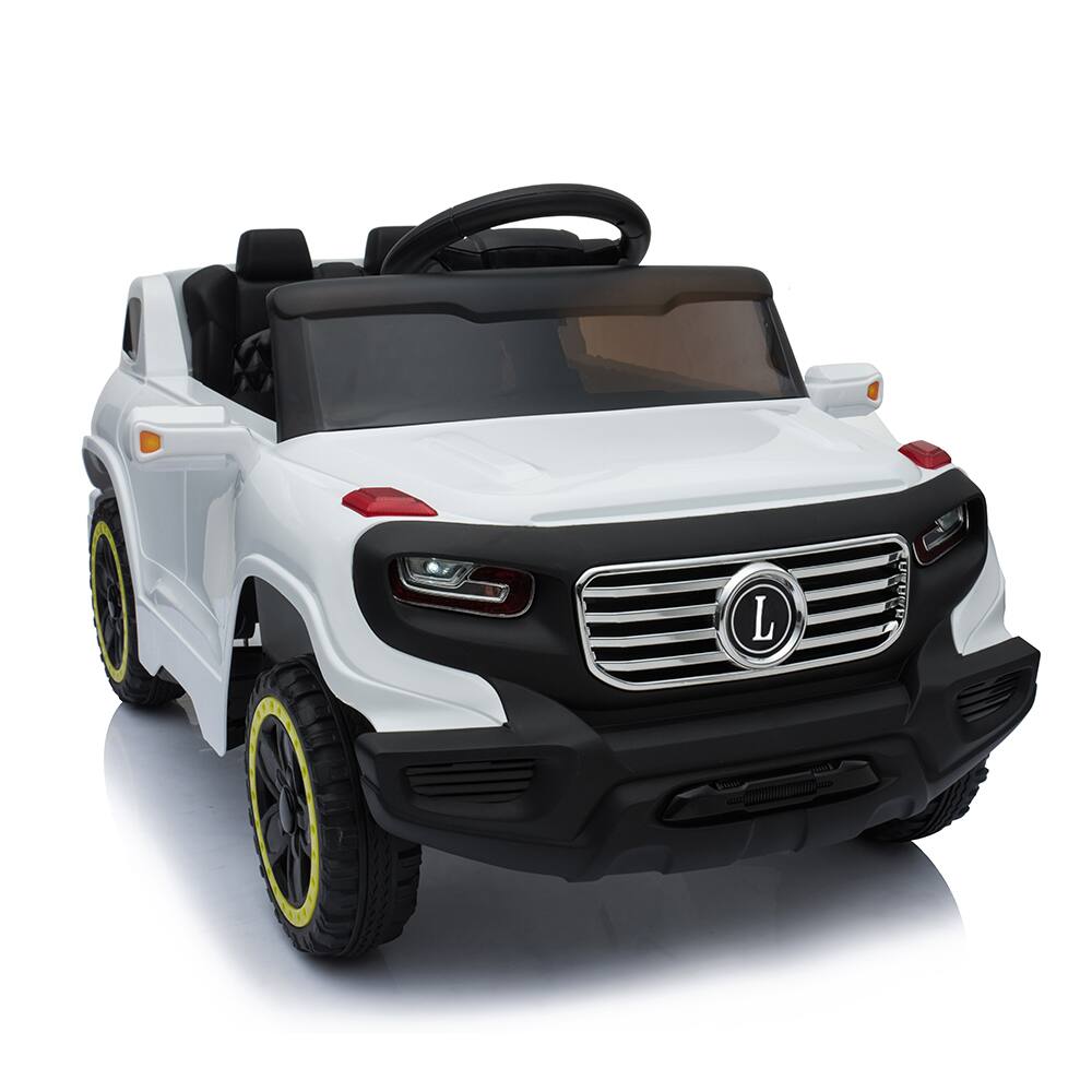 Alt View 7. Winado - 6V Ride on Car, Electric Battery Powered Ride On Toys Kids Car w/Parent Remote, Wider Seat, LED Light, Normal Music - 1 YeWhite.
