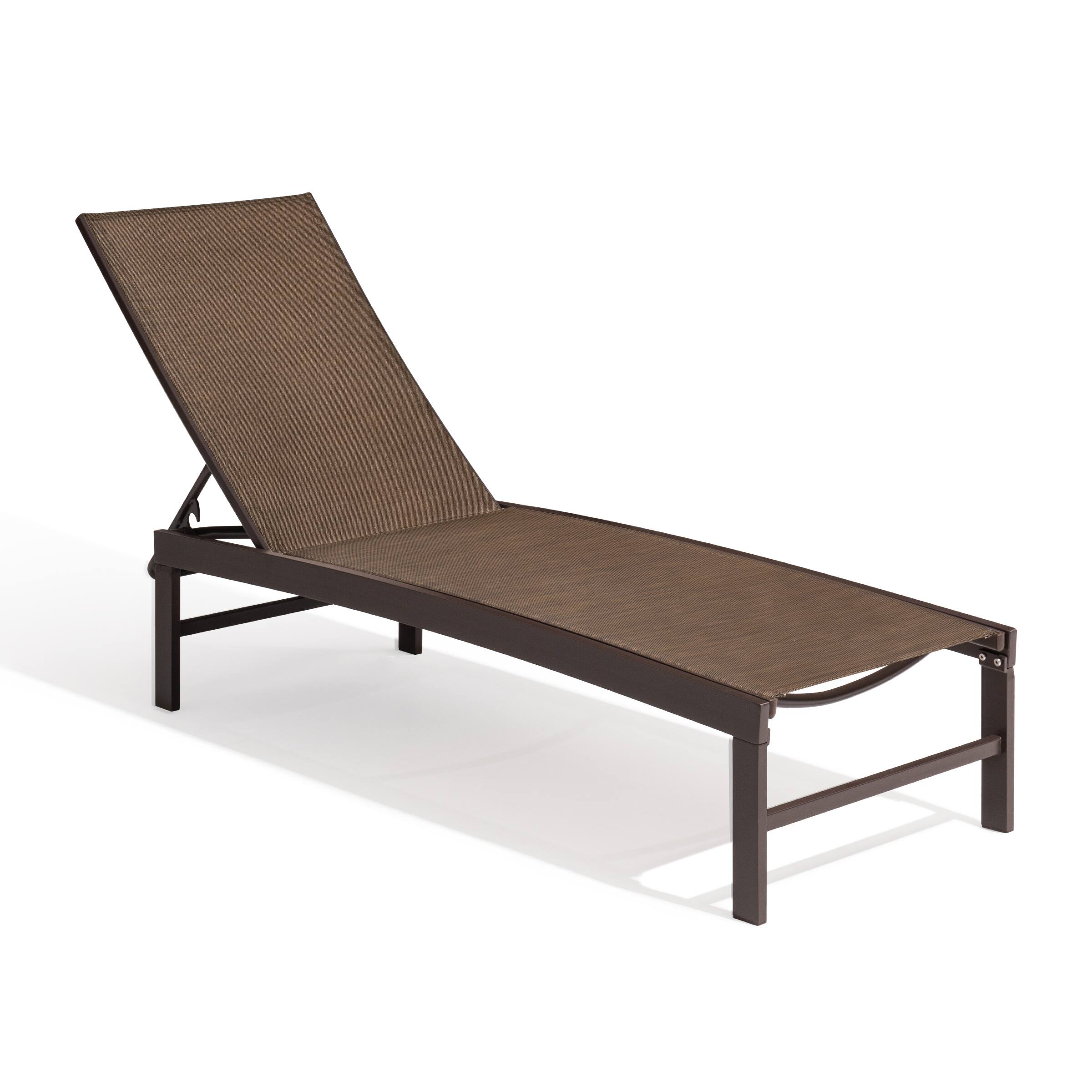 Angle. Crestlive Products - Crestlive Products Outdoor Pool Lounger Aluminum All-weather Adjustable Chaise Lounge Chair - Brown.