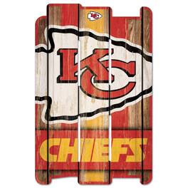 WinCraft - Kansas City Chiefs 11'' x 17'' Fence Decorative Wood Sign - Multicolor