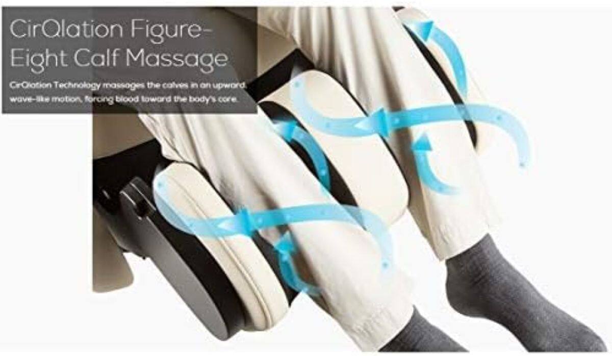 CirQlation Figure-Eight Calf Massage  
CirQlation Technology massages the calves in an upward wave-like motion, forcing blood toward the body's core.