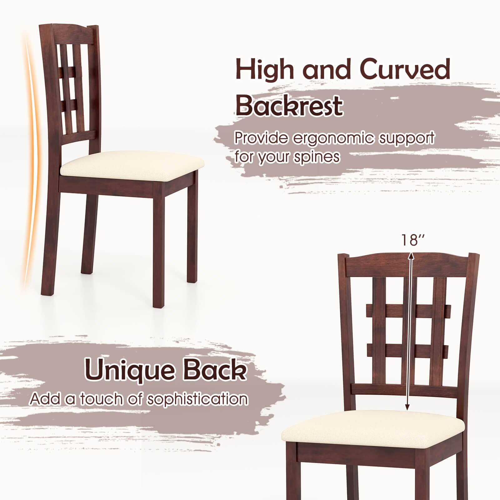 High and Curved Backrest Provide ergonomic support for your spines

Unique Back Add a touch of sophistication
