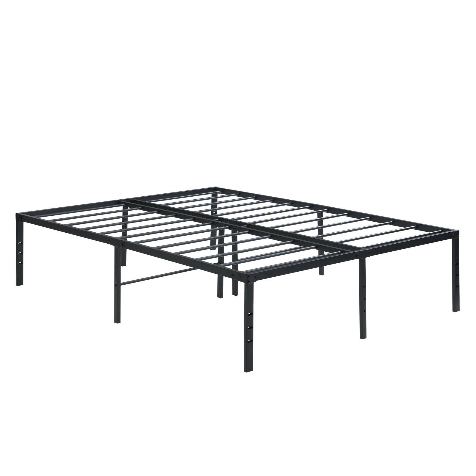 Alt View 4. Spaco - Spaco Industrial King Bed Frame, Reinforced Steel Support, 1000lb Capacity, No Squeak, Under Bed Storage, for Bedroom - Black.