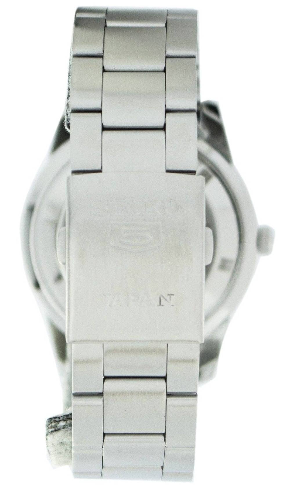 Back. Seiko - Automatic 21 Jewels Japan Made SNKN13 SNKN13J1 SNKN13J Men's Watch - Black.