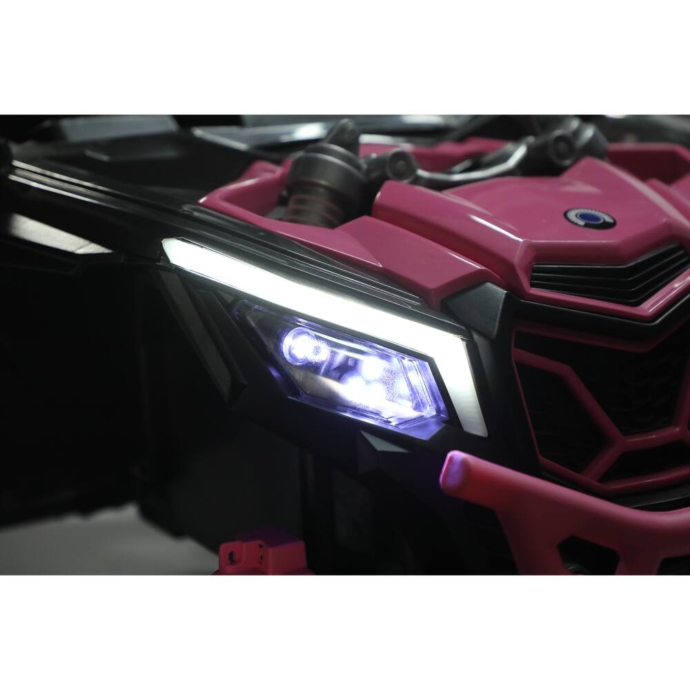 Alt View 3. Ropilly - Ropilly 24V kids ride on UTV ride on car with parental remote Magenta 400W Three Speeds.