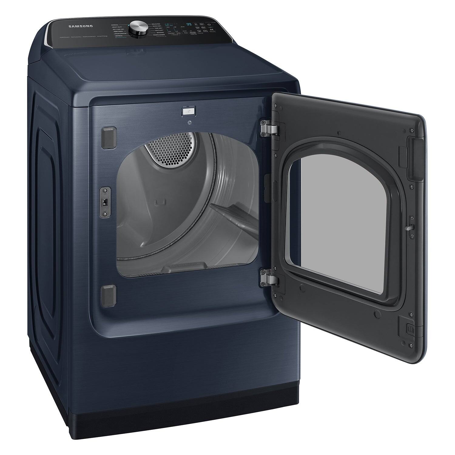 Alt View 11. Samsung - Open Box 7.4 Cu. Ft. Smart Electric Dryer with Steam and Pet Care Dry - Brushed Navy.