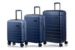 Champs - Linen 3-Piece Hardside Luggage Set - Navy