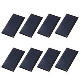 Unique Bargains - 8pcs 4.5V 0.36W 80mA Mini Solar Panels, Small Solar PV Cells for DIY Electric Toy Materials Kits - Black