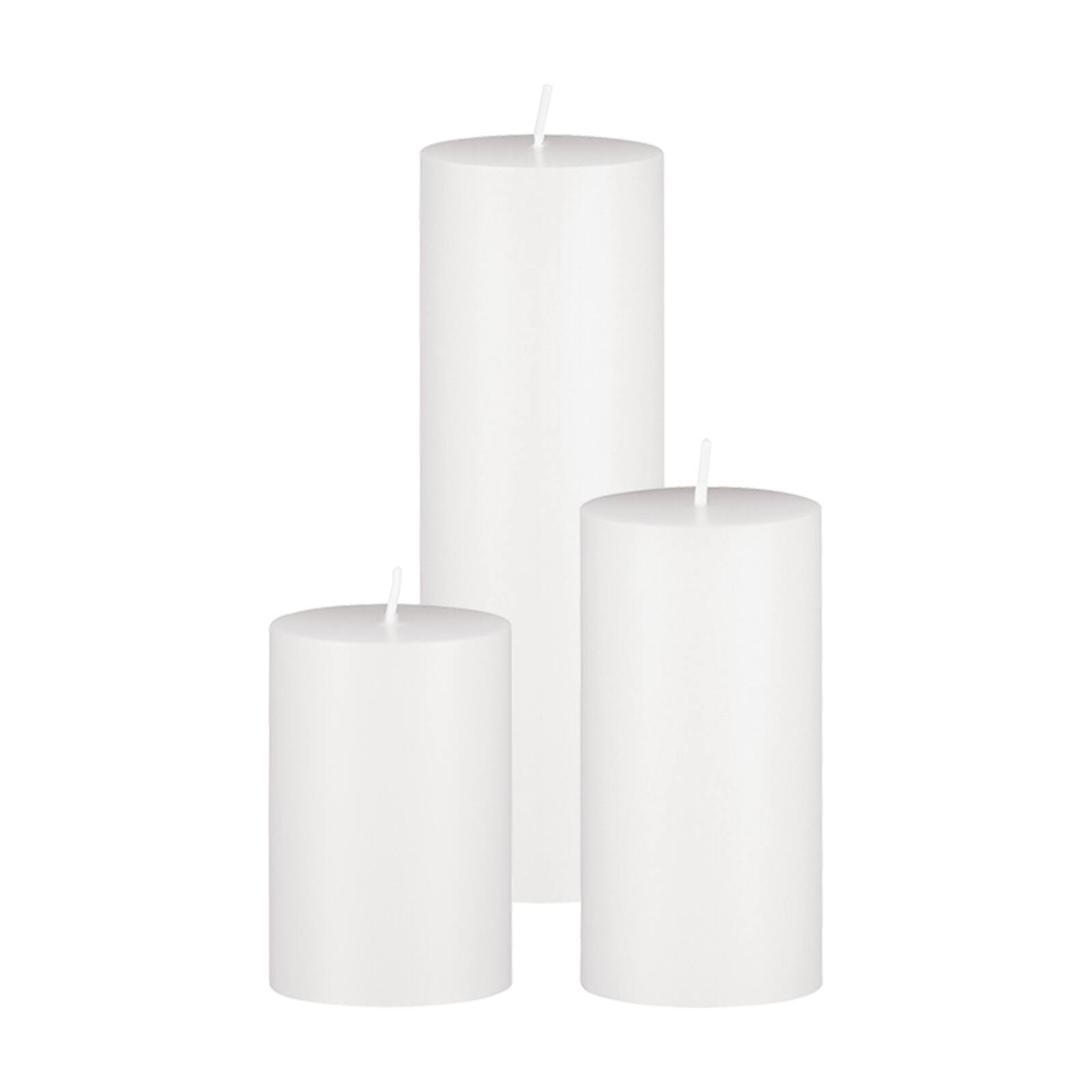 Alt View 5. VEVOR - Pillar Candles and Glass Vases Set 36 Pcs, Clear Cylinder Hurricane Candle Holders for Wedding Centerpieces, Tall Vase - Transparent White.
