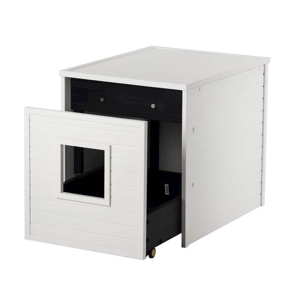 New Age Pet - ECOFLEX Freedom Litter Loo End Table with Pull Out Drawer for Easy Clean - White price history on PriceWatchPro