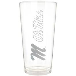Great American Products - Ole Miss Rebels Etched 16oz. Vertical Rally Cry Pint Glass - Multicolor