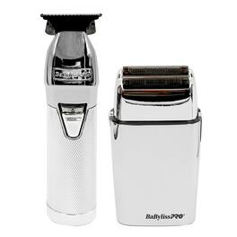 Babyliss - Pro LIMITEDFX Collection Limited Edition Trimmer and Double Foil Shaver Silver #FXDUOFS2TS