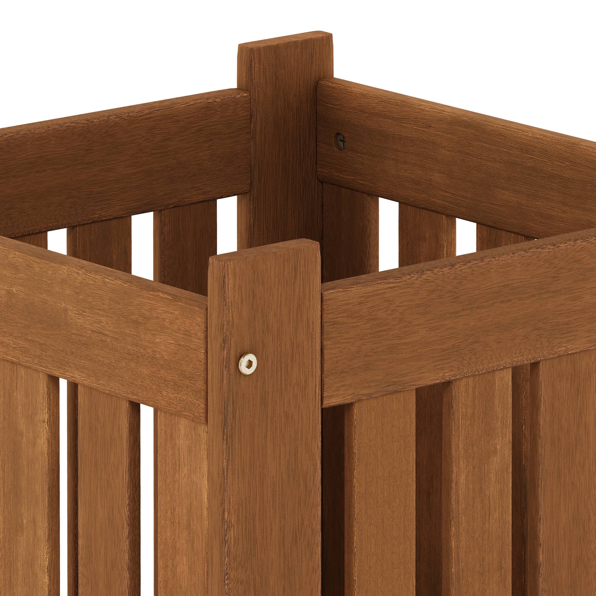 Alt View 5. Furinno - Tioman Hardwood Outdoor Lifestyle Flowerbox, Set of 2 - Natural.