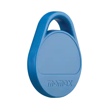 Front. Momax - MOMAX Key Finder Luggage Tracker Smart Tag for Key, Backpack, Wallet, Pets Works with Apple Find My (iOS Only), Blue - Blue.