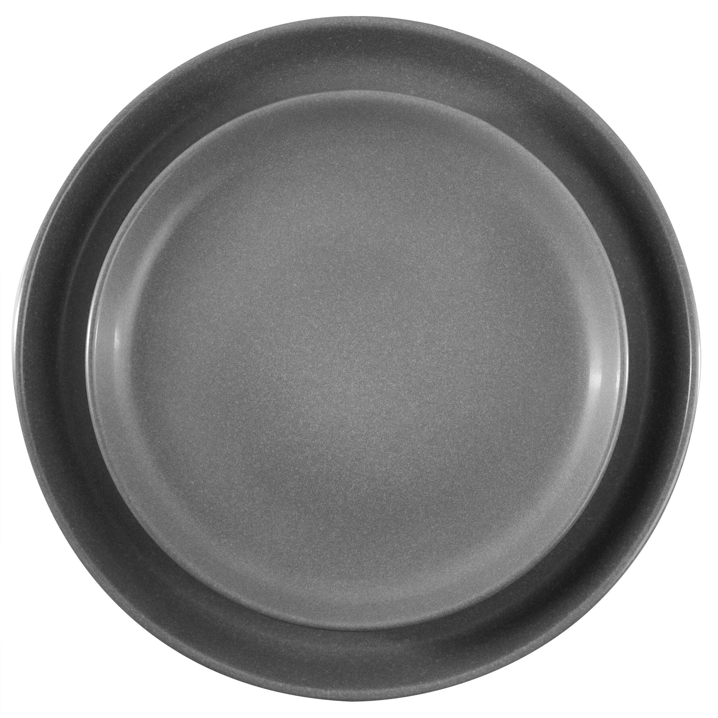Alt View 2. Gibson - Gibson Soho Lounge Bryant Park 12 Piece Reactive Stoneware Dinnerware Set in Gray - Gray.