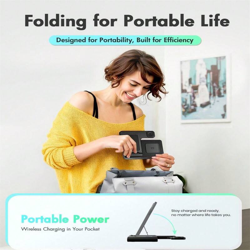 Folding for Portable Life  
Designed for Portability, Built for Efficiency  

Portable Power  
Wireless Charging in Your Pocket  

Stay charged and ready, no matter where life takes you.