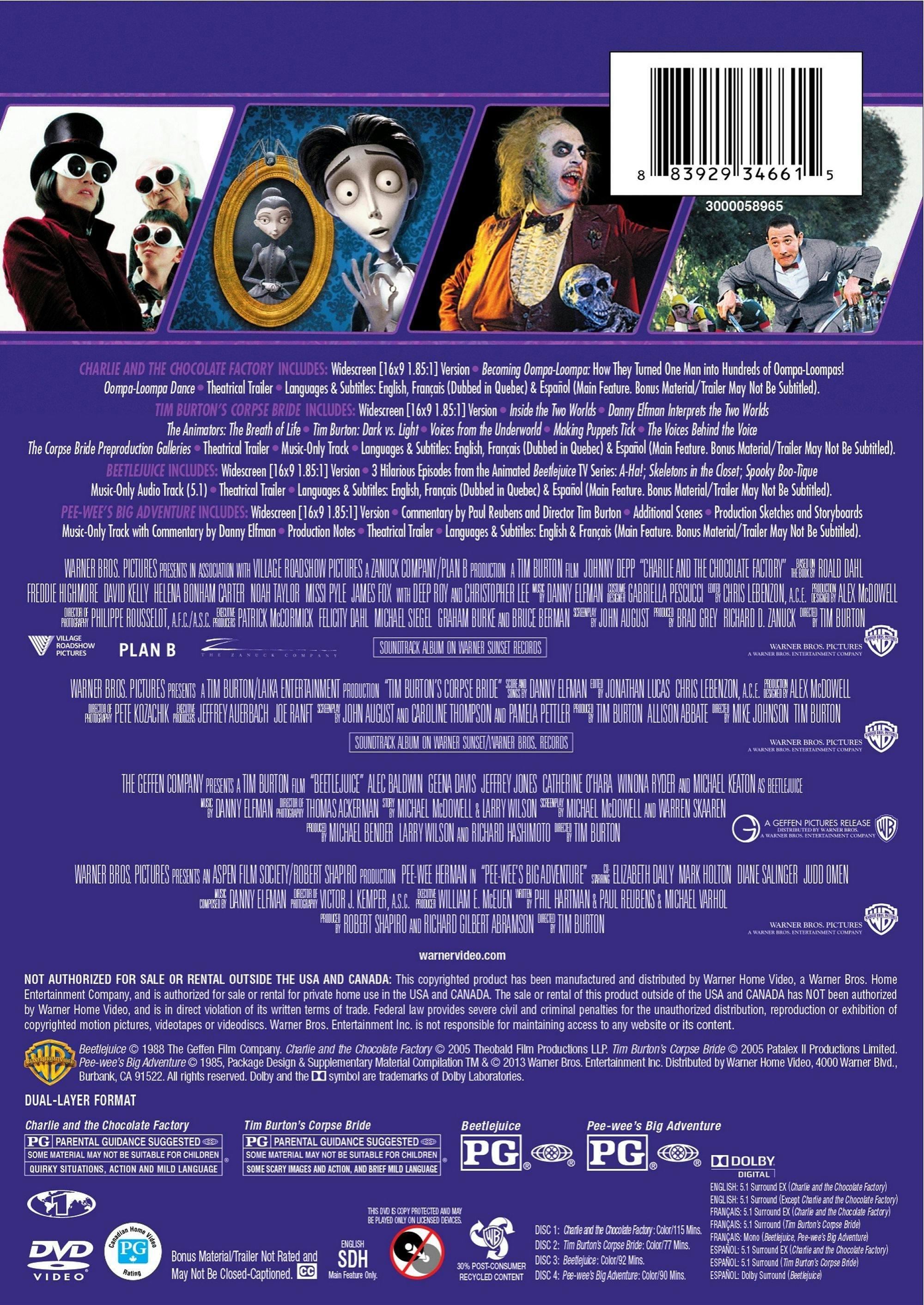 Angle. Tim Burton Collection (Box Set) [DVD].