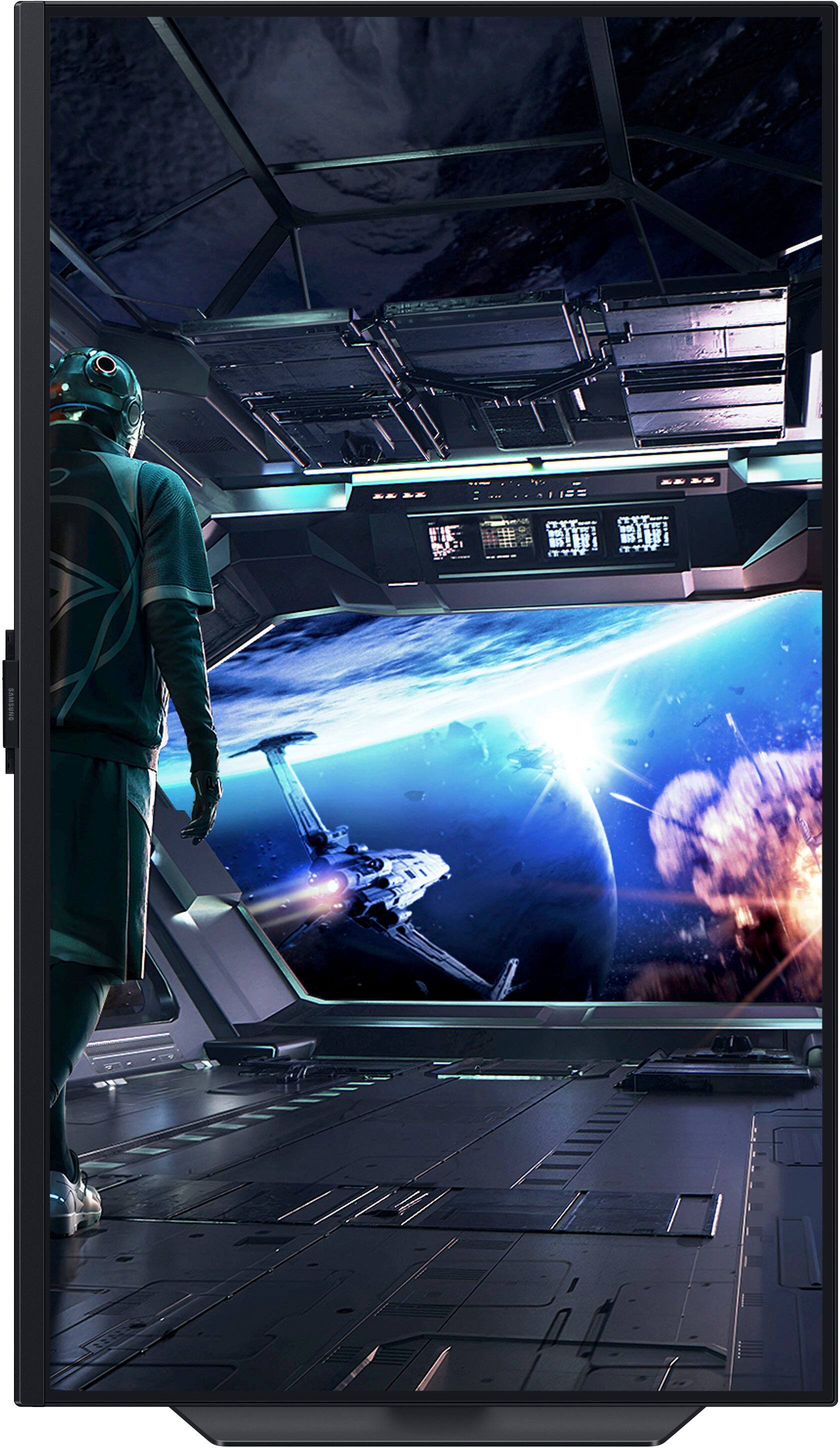 Alt View 14. Samsung - 32" Odyssey G7 (G70D) 4K UHD IPS AMD FreeSync Premium Pro and G-Sync Compatible Smart Gaming Monitor with HDR400 - Black.