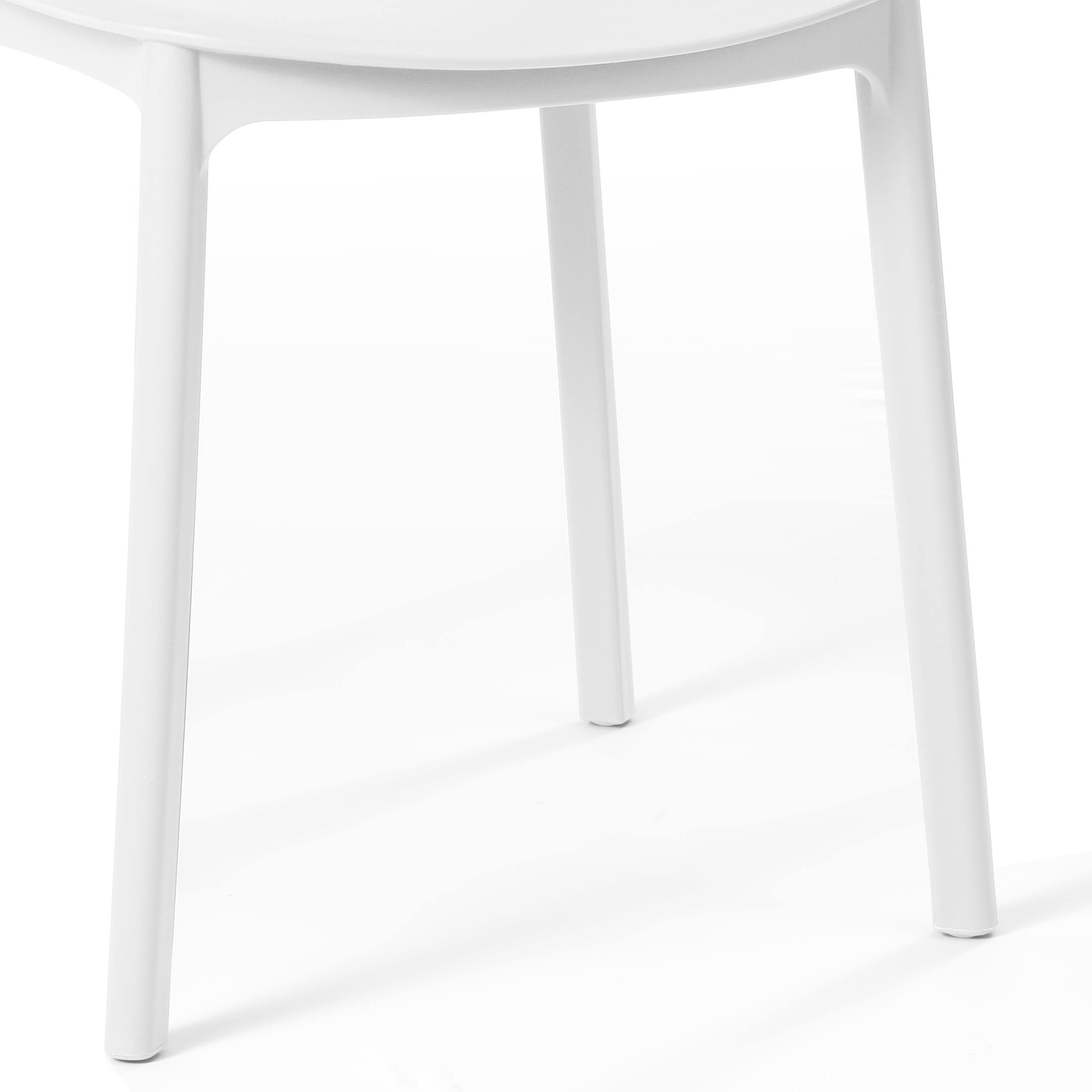 Alt View 4. WestinTrends - WestinTrends Playa Modern Stackable Polypropylene Plastic Patio Dining Chair (Set of 2) - White.