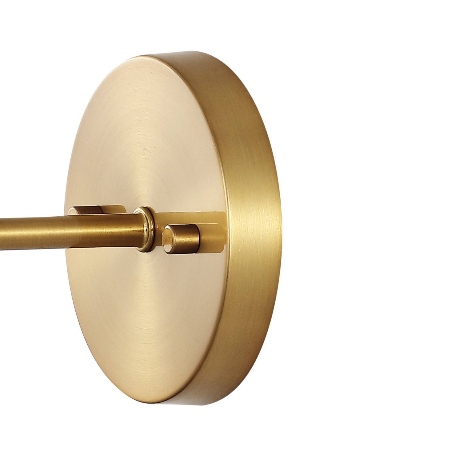 Alt View 5. Jonathan Y - Olivia 6.5" 1-Light Contemporary Traditional Candlestick Metal/Crystal LED Vanity, Brass Gold - Brass Gold.