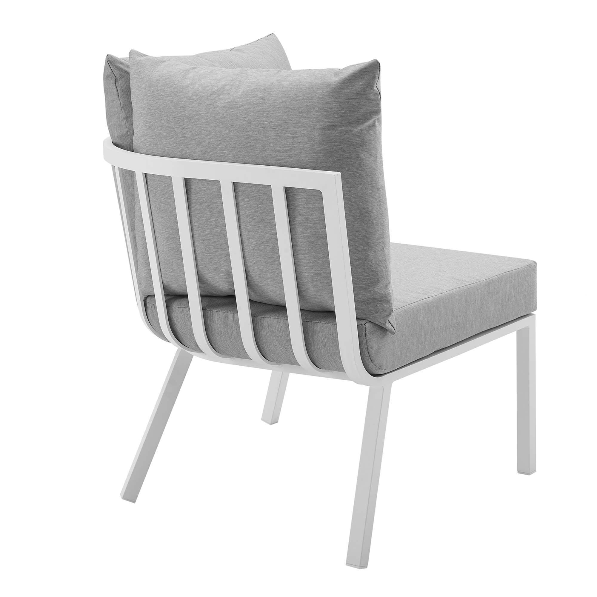 Alt View 1. Modway - Riverside Outdoor Patio Aluminum Corner Chair by Modway - White Gray.