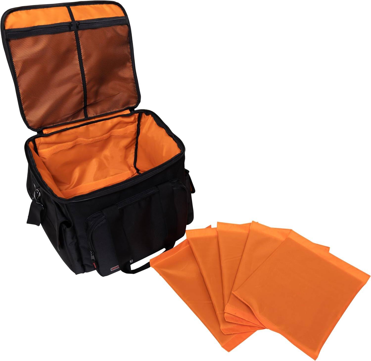 Back. Gator Frameworks - Cable and Accessory Organization Bag with Adjustable Dividers and High-Visibility Interior.