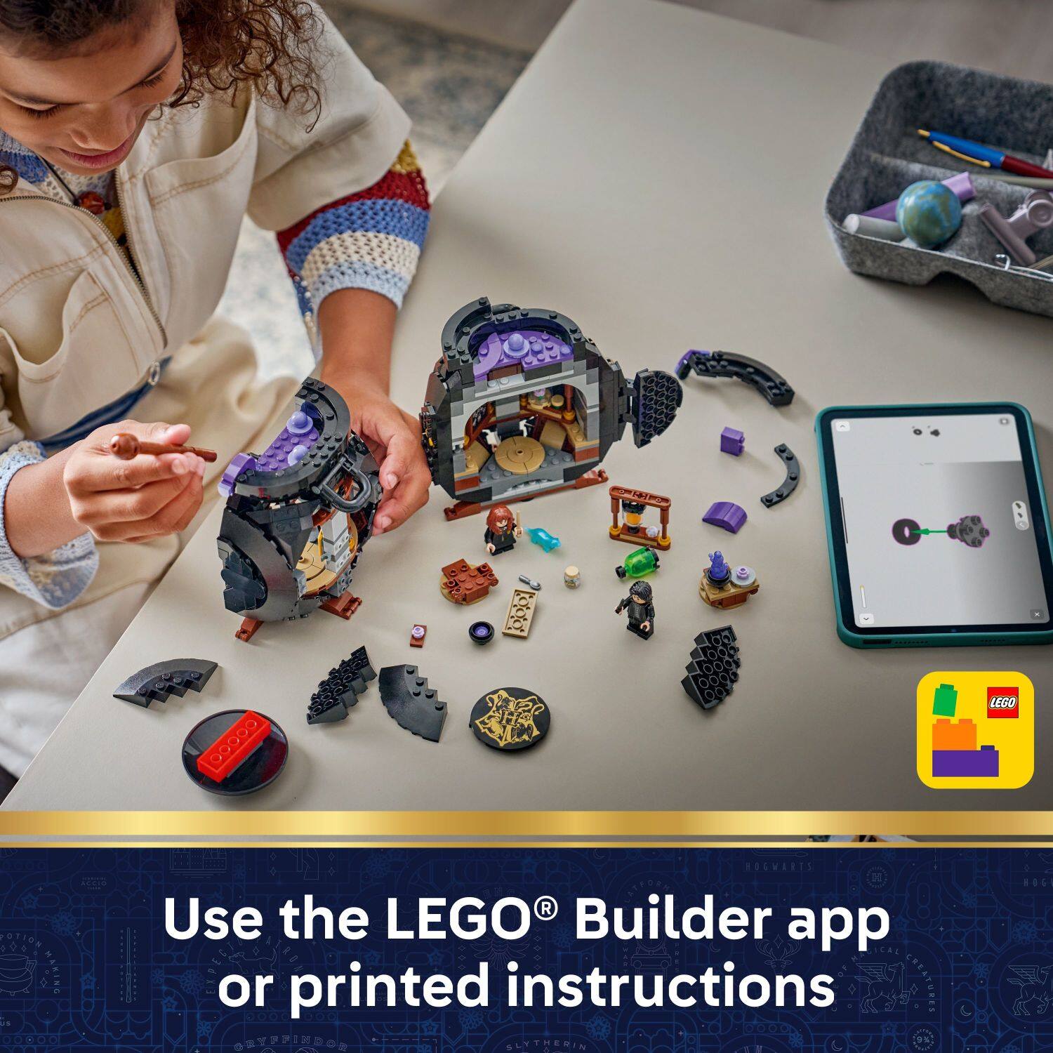 Use the LEGO® Builder app or printed instructions