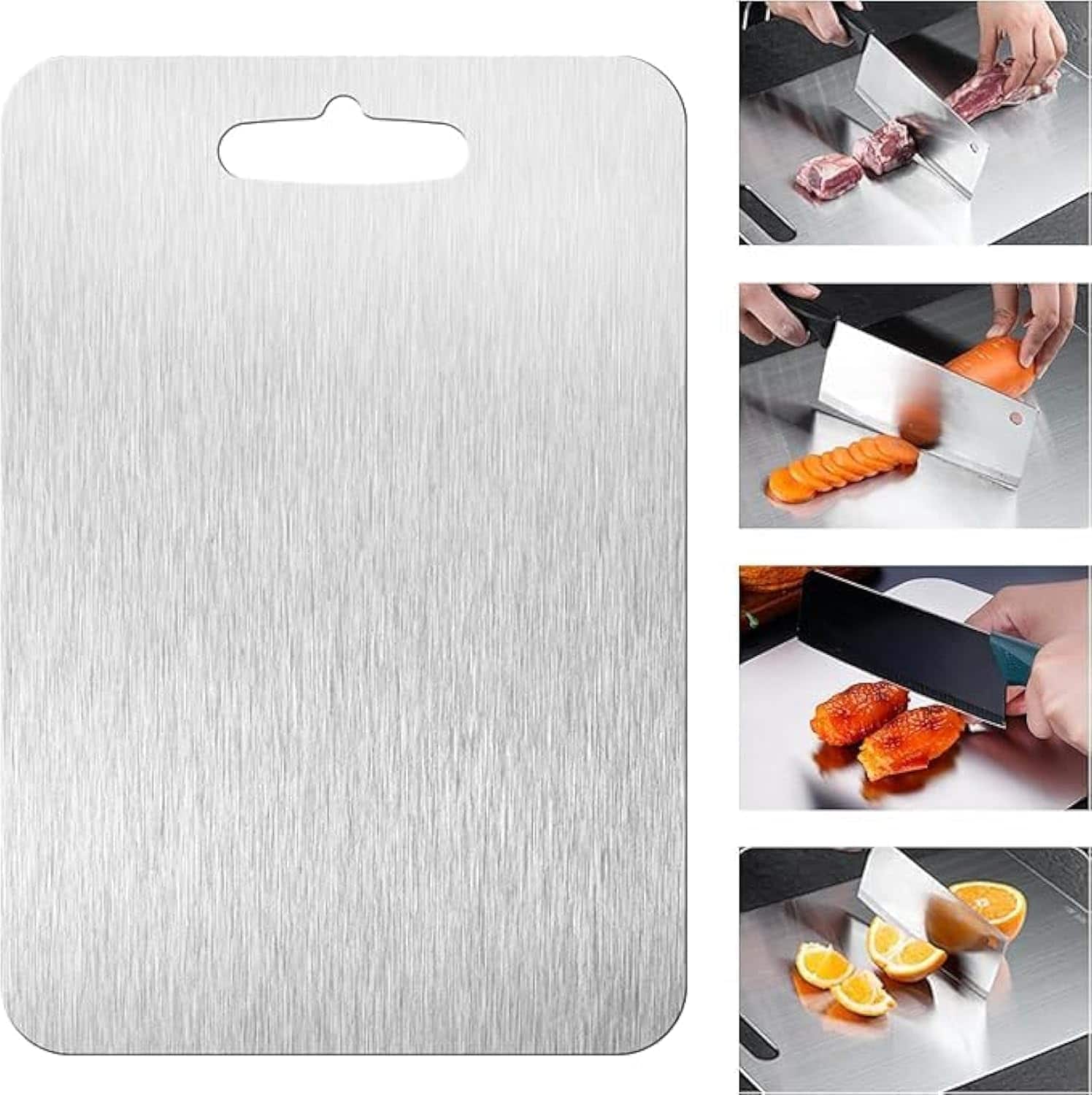 PARKER SLATER - Titanium Cutting Board – 100% Pure Titanium, Double-Sided, Food Grade
