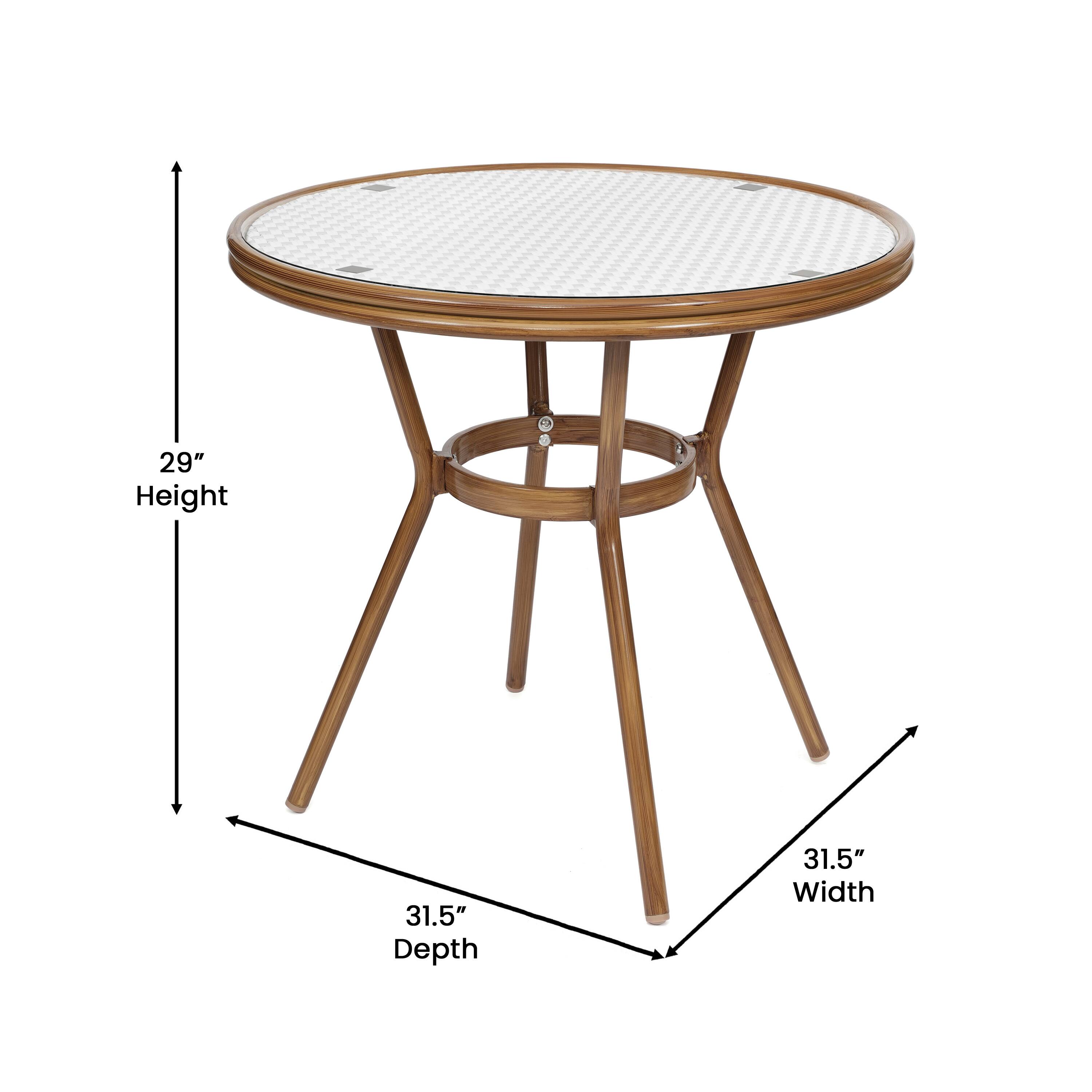 29" Height  
31.5" Depth  
31.5" Width