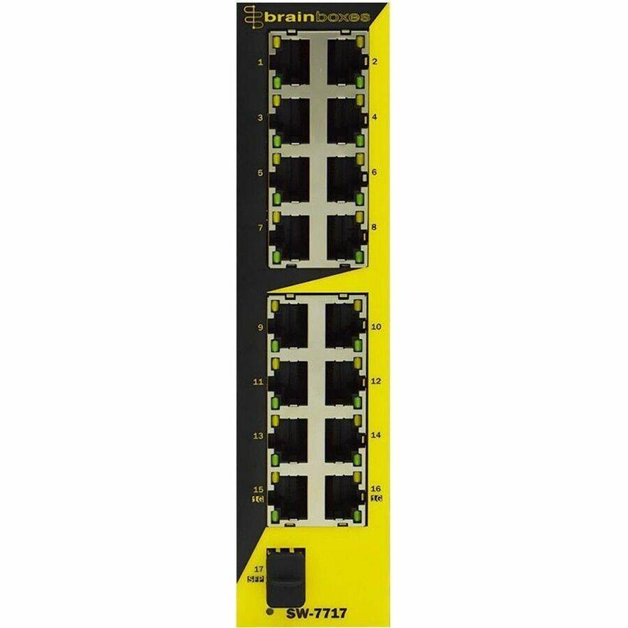 Brainboxes SW 7717 Ethernet Switch 16 Ports Gigabit Ethernet 10