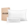 VEVOR - Bed Pillow for Sleeping, Queen Size Luxury Quality Hotel Pillow with Memory Foam Fill,Includes Natural Firber Pillowcase - White