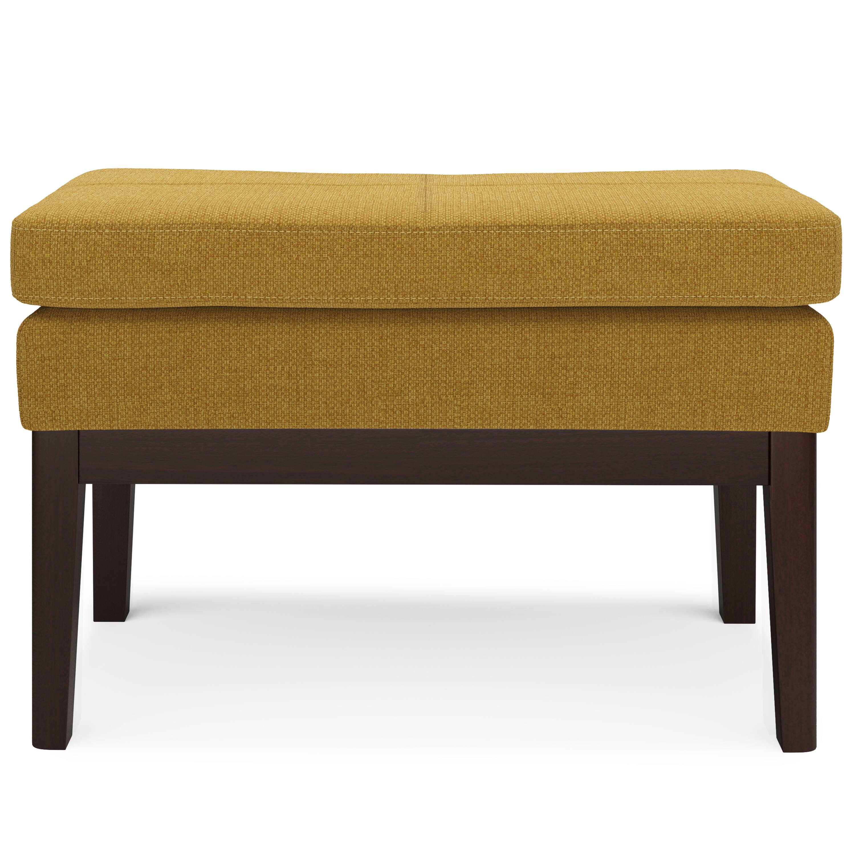 Left. Simpli Home - Carlson Small Ottoman Bench in Marigold - Marigold.