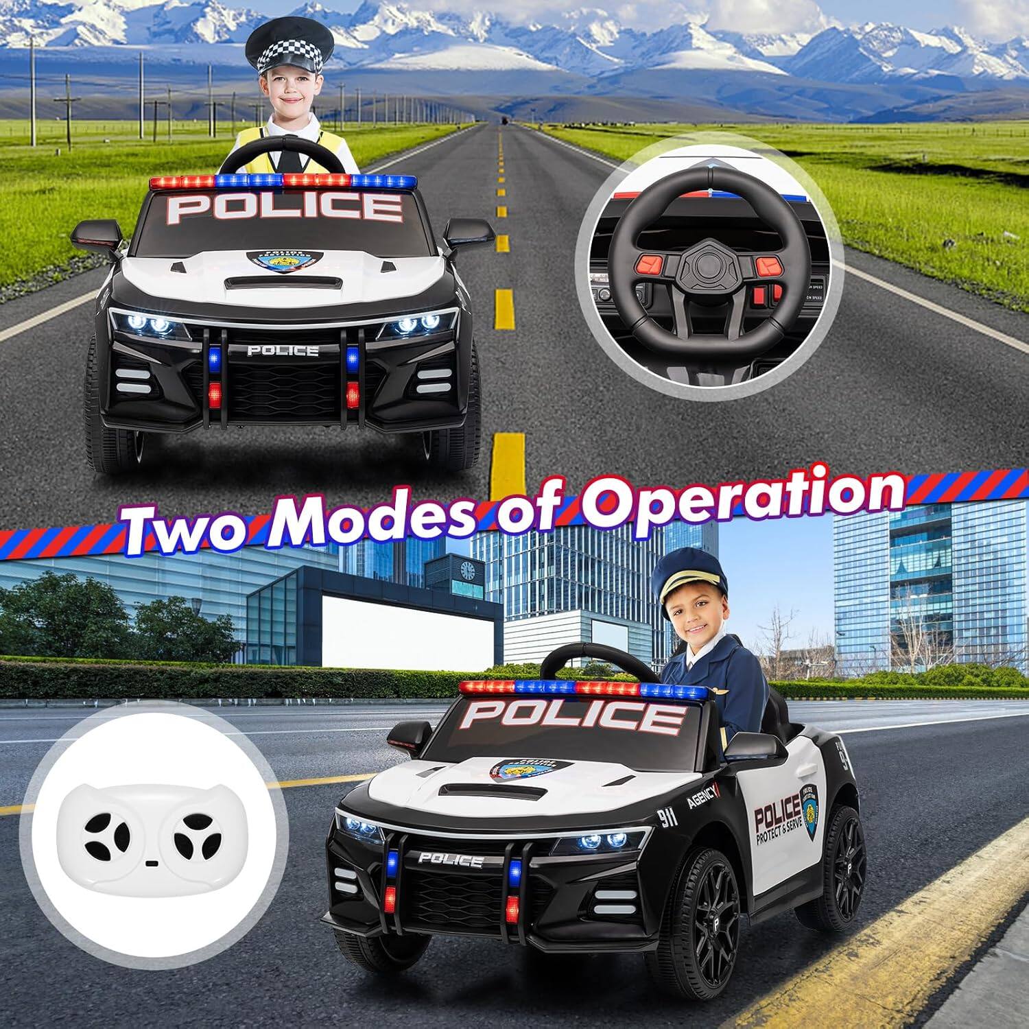 Two Modes of Operation

POLICE

POLICE

911

PROTECT & SERVE