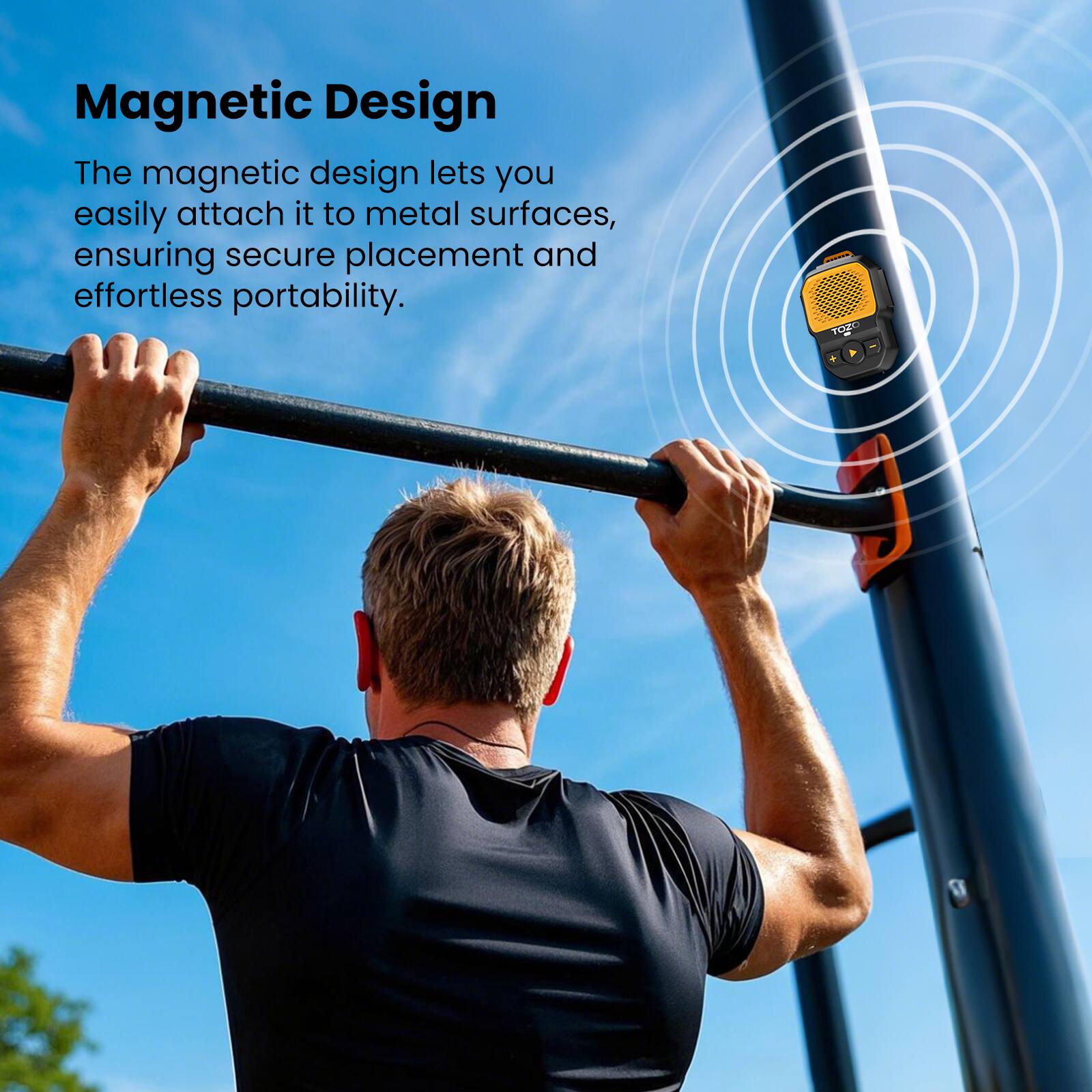 Magnetic Design

The magnetic design lets you easily attach it to metal surfaces, ensuring secure placement and effortless portability.