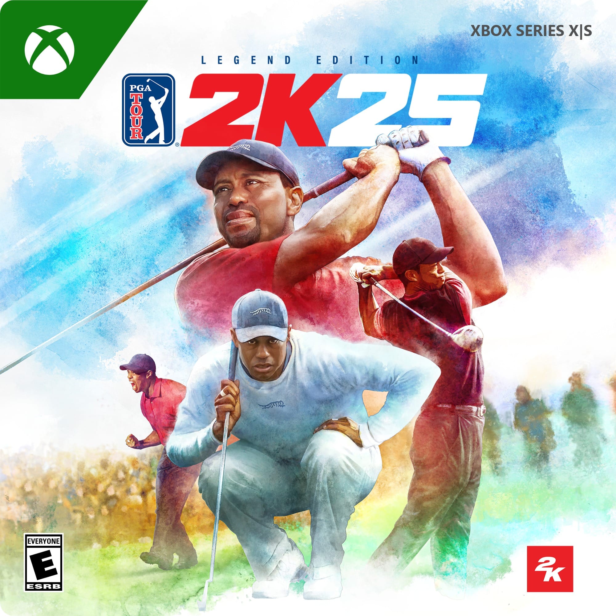 "XX Series Legend Edition PGA 2K25 Rated E for Everyone ESRB 2K."