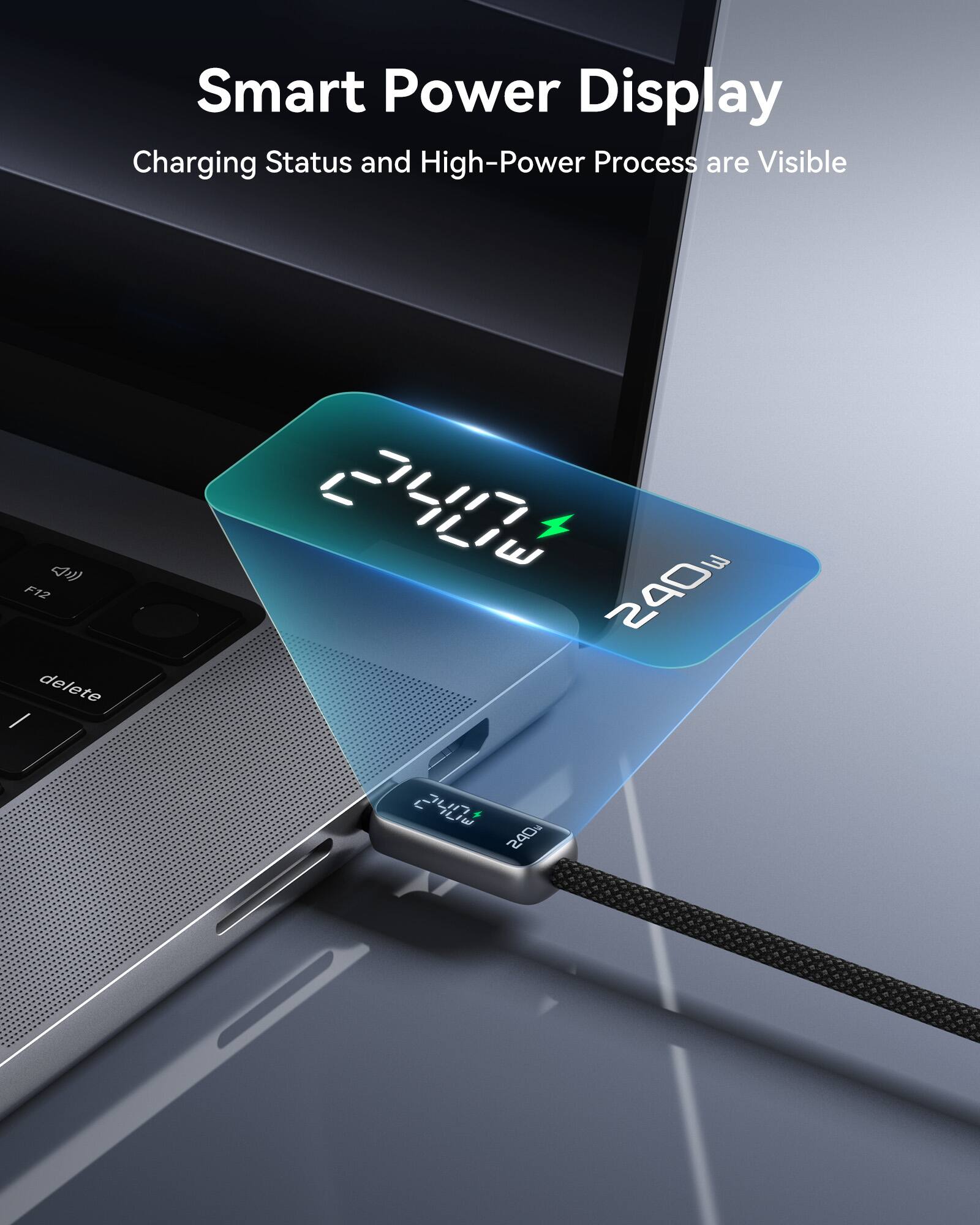 Smart Power Display Charging Status and High-Power Process are Visible 240w W L L + 200