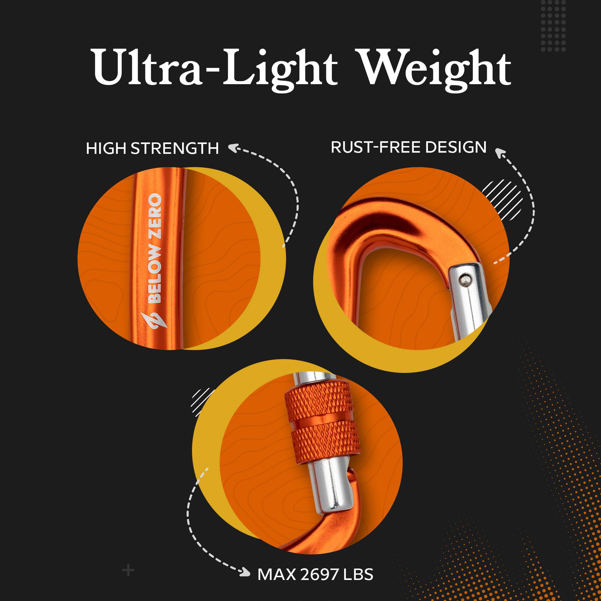 Ultra-Light Weight  
HIGH STRENGTH  
RUST-FREE DESIGN  
ZERO BELOW E  
MAX 2697 LBS