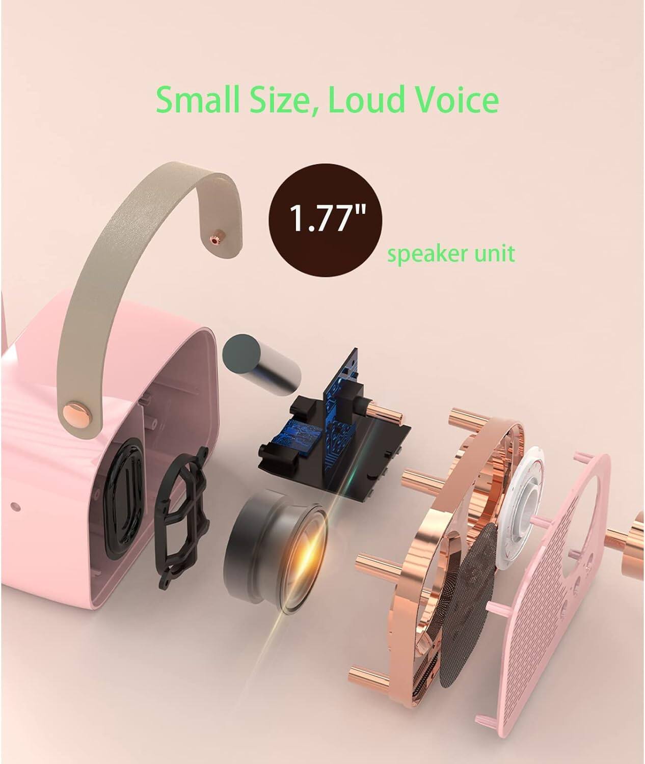 Small Size, Loud Voice  
1.77" speaker unit