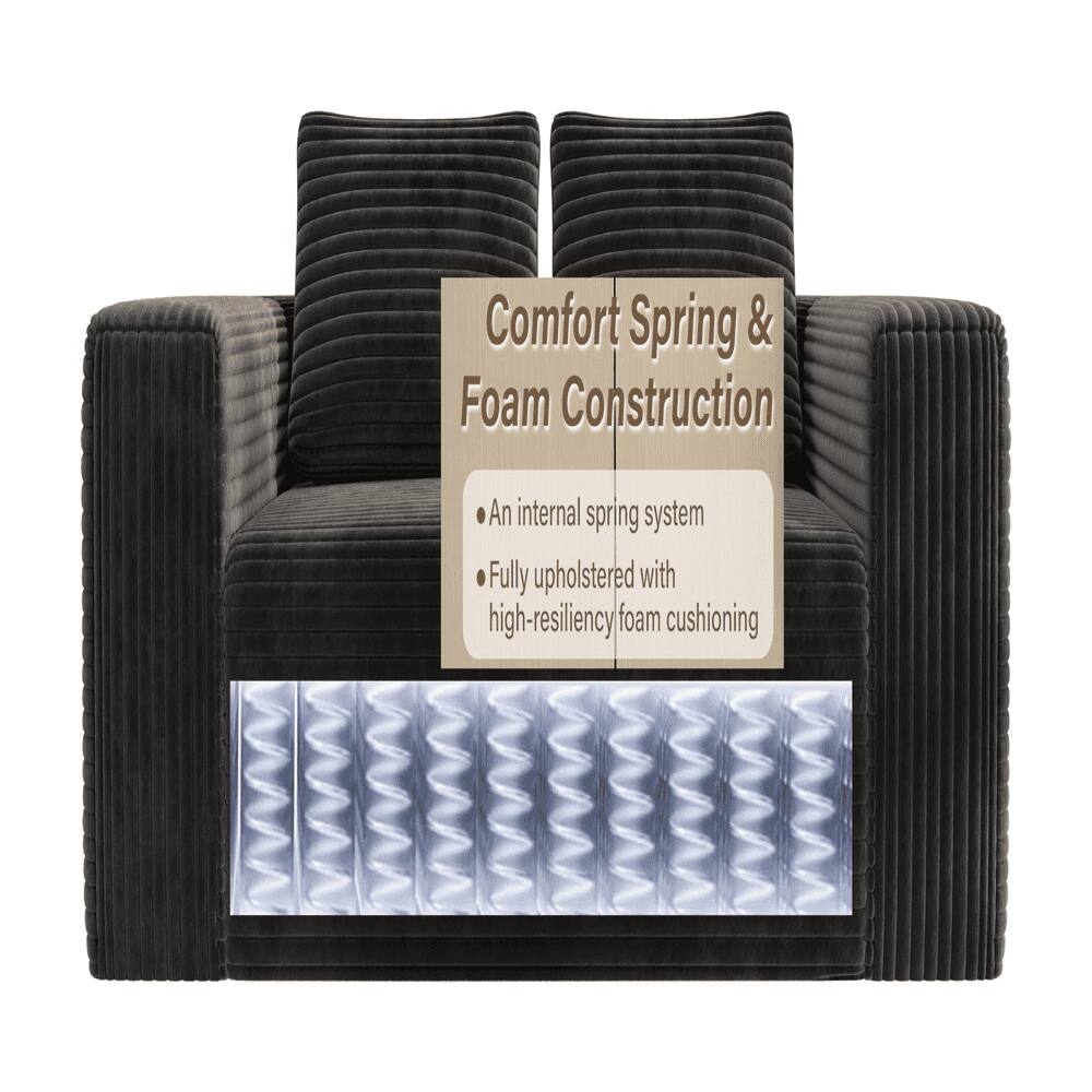 Comfort Spring & Foam Construction  
- An internal spring system  
- Fully upholstered with high-resiliency foam cushioning