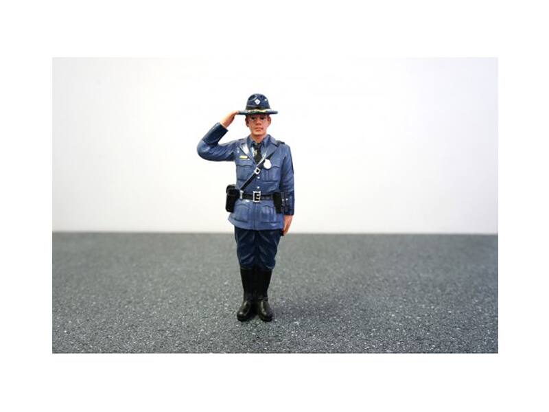 Front. American Diorama - State Trooper Brian Figure For 1:18 Diecast Model Cars by American Diorama - Multi.