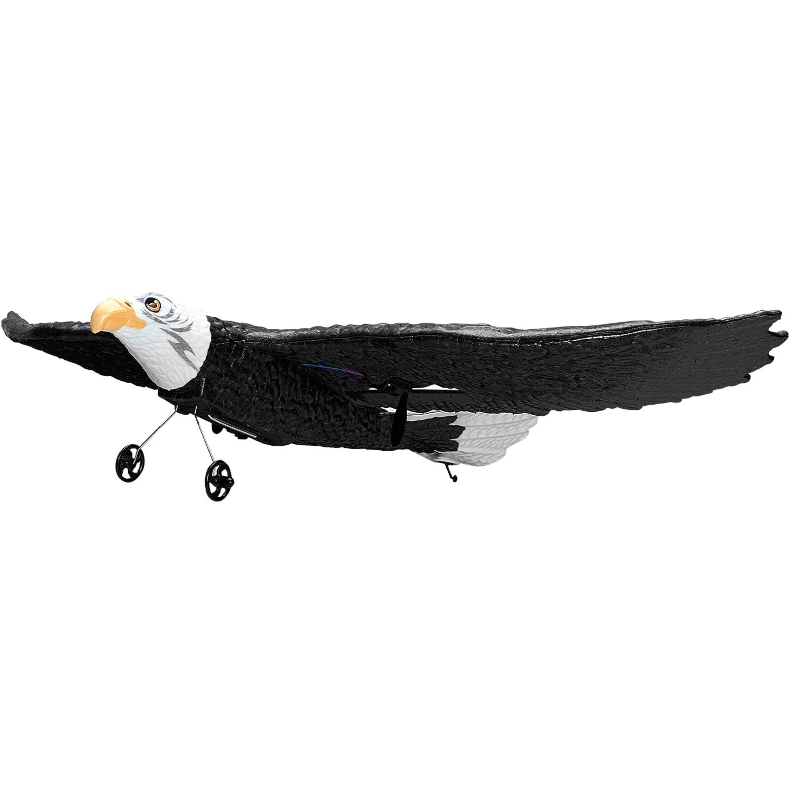 Alt View 5. VEVOR - RC Plane, 2.4GHZ 2 Channel Remote Control Airplane with 6-Axis Gyro Stabilizer, Ready to Fly Eagle Aircraft Plane Toy - Black.