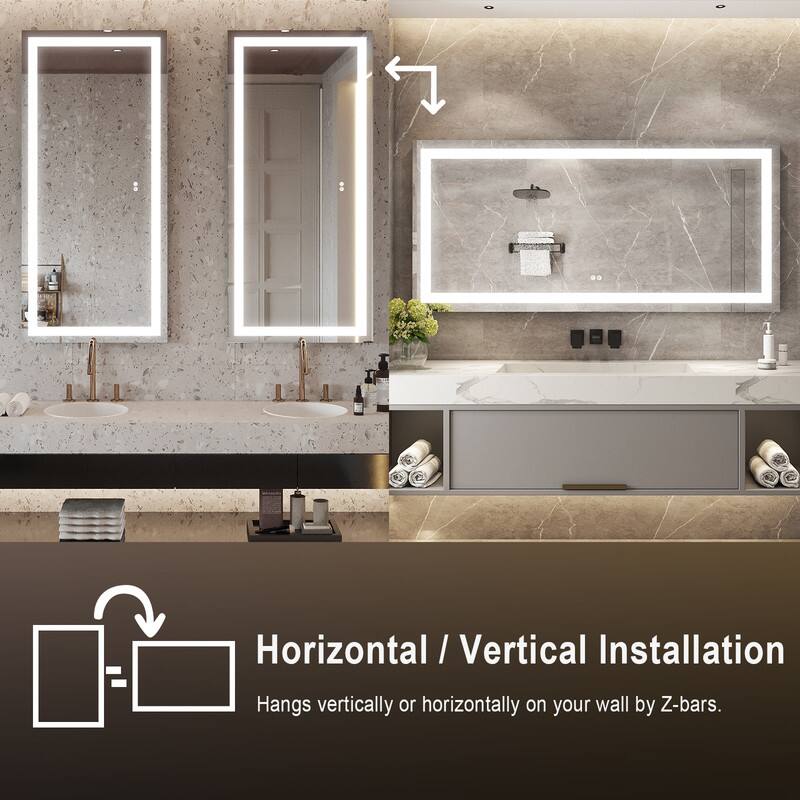 Horizontal / Vertical Installation  
Hangs vertically or horizontally on your wall by Z-bars.