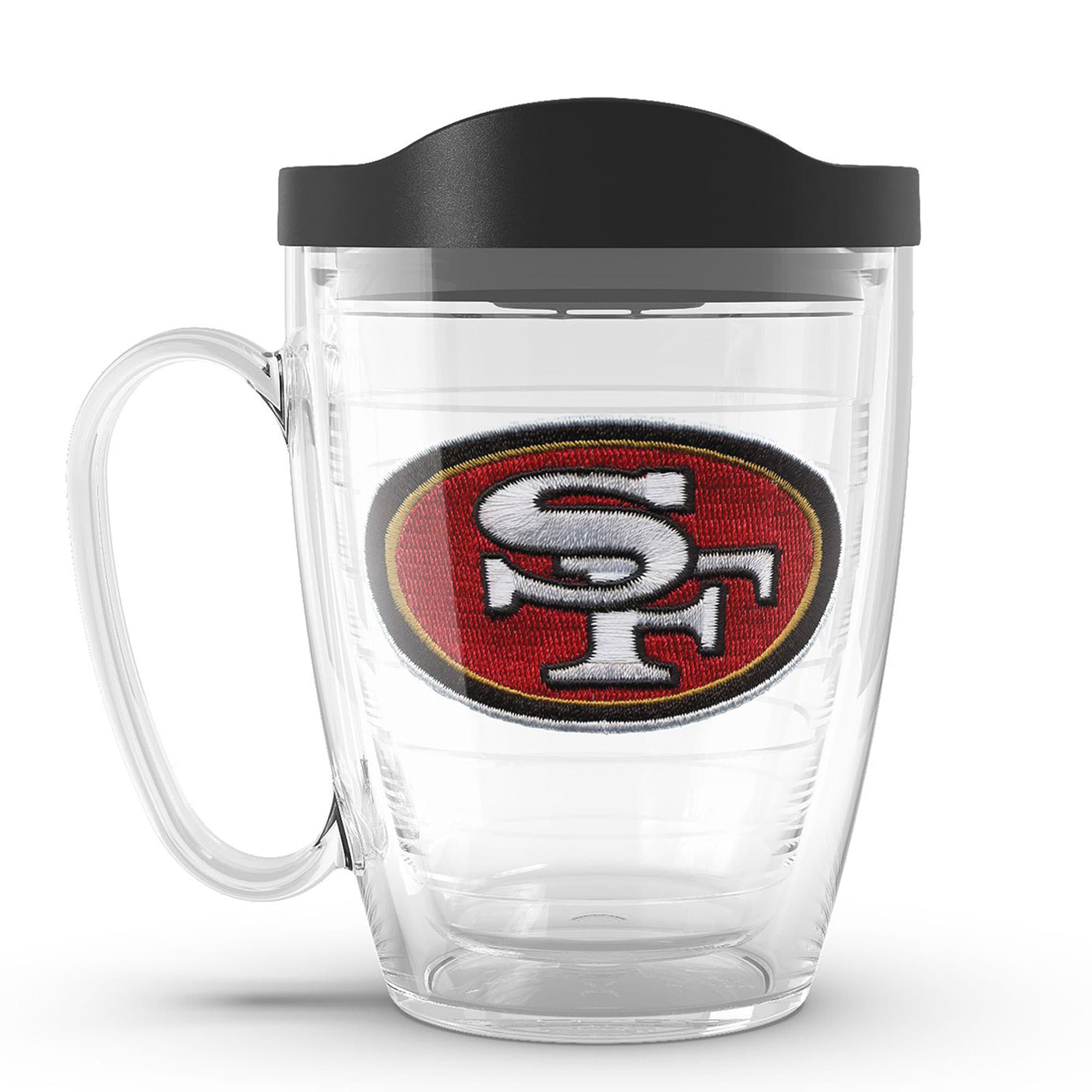 Front. Tervis - San Francisco 49ers 16oz. Emblem Classic Mug with Lid - Multicolor.