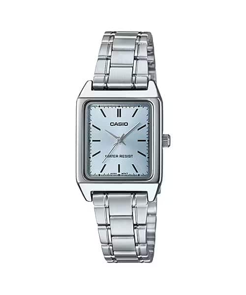 Casio - Women’s Digital Watch with Light Blue Dial - LTP-V007D-2EUDF - Silver price history on PriceWatchPro