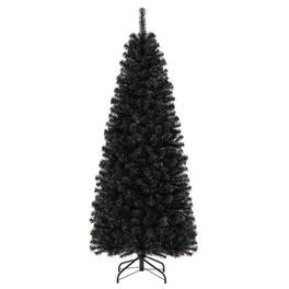 Boyel Living - 6ft Halloween Tree with Warm White Lights and PVC Branch Tips - Black