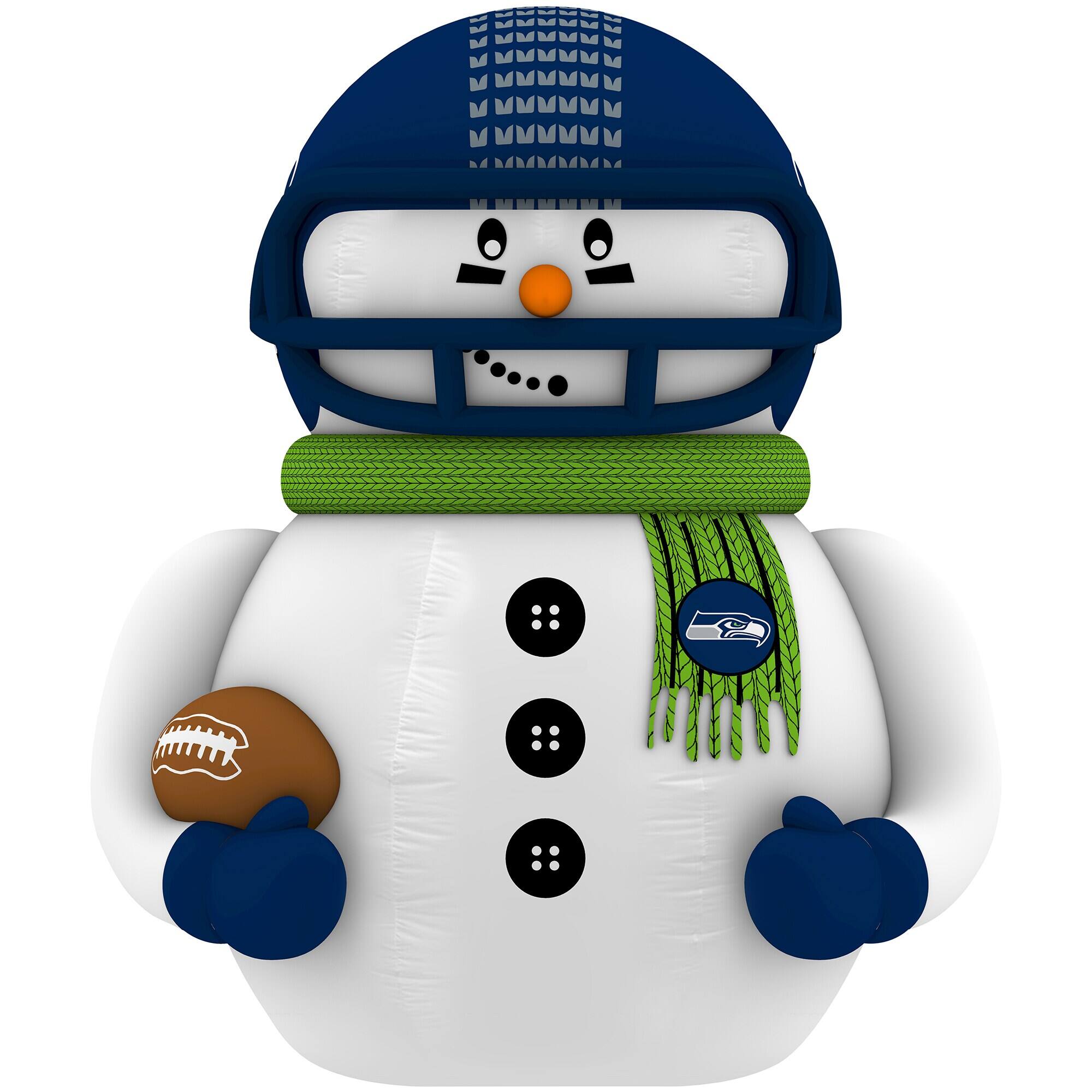 Sporticulture Seattle Seahawks 7' Inflatable Snowman Player Blue ...